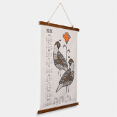 Quail and Poppy 2026 Calendar V2 ©studioxtine Wandteppich Mit Holzrahmen (Gewinkelt)