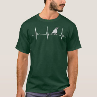 Quail Bird Quail Owner Bird Watcher EKG T-Shirt