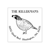 Quail Bird-Rücksendeadresse Gummistempel (Prägung)