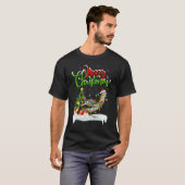 Quail Bird Xmas Decorations Santa Quail Christma T-Shirt (Vorne ganz)