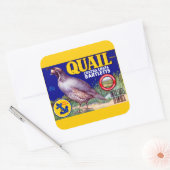 Quail Brand Contra Costa Bartletts Quadratischer Aufkleber (Umschlag)