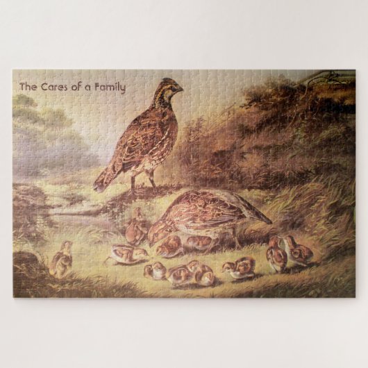 Quail Family Grosses Puzzle (500 Stück) (Horizontal)