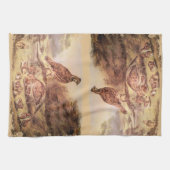 Quail Family Küchentuch (Horizontal)