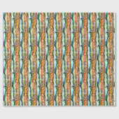 Quail Family Southwestern Wrapping Paper Pepps Geschenkpapier (Flach)