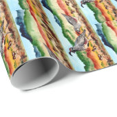Quail Family Southwestern Wrapping Paper Pepps Geschenkpapier (Rolleneckpunkt)