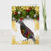 Quail Frohe Weihnachten und glückliches Neues Jahr (Vorderseite)