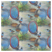 Quail Garden Stoff (Nahaufnahme)