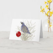Quail Grußkarte Karte (Gelbe Blume)
