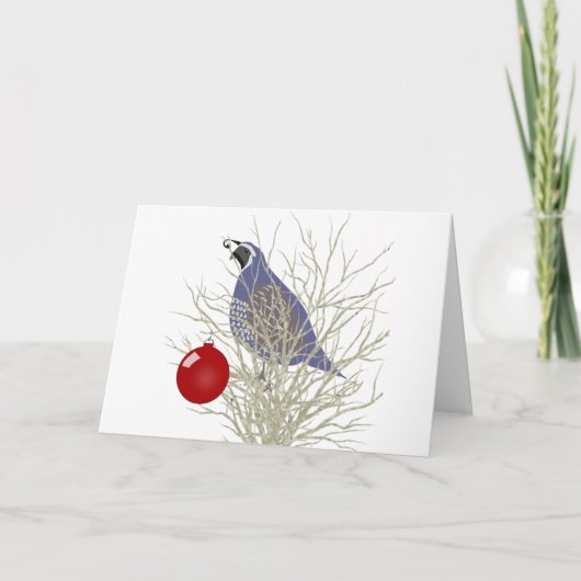 Quail Grußkarte Karte (Vorderseite)