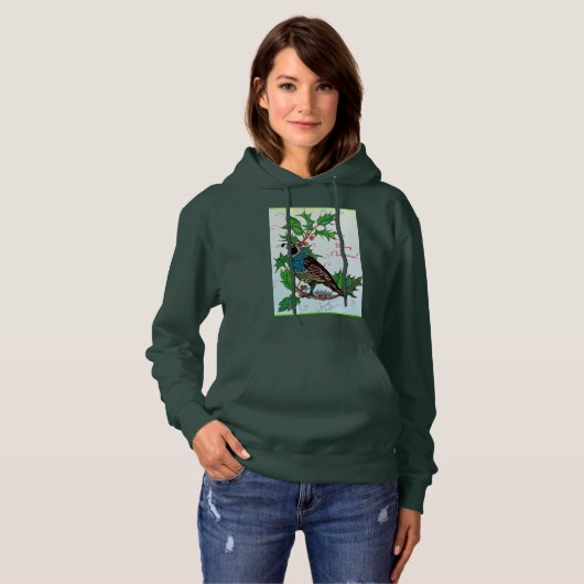 Quail in Holly Hoodie (Vorne ganz)