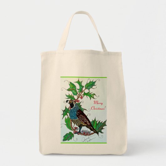 Quail in Holly Tragetasche (Vorne)