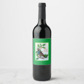 Quail in Holly Weinetikett (Vorderseite)