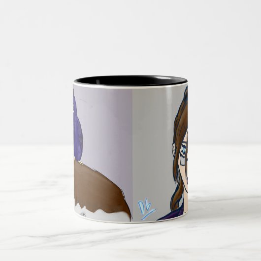 Quail Man + Cumulonimbus Zweiseitige Tasse (Mittel)