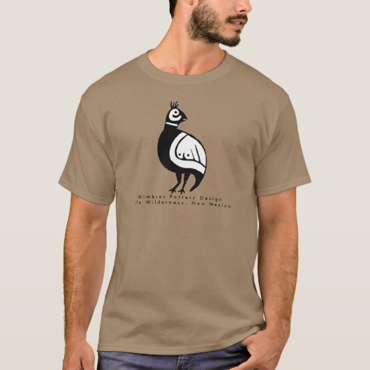 Quail, Mimbres Pottery Design T - Shirt (Vorderseite)