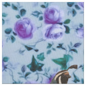 Quail on Chintz Fabric Stoff (Nahaufnahme)