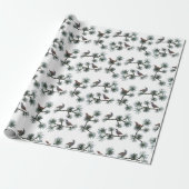 Quail Pine Wrapping Paper Geschenkpapier (Ungerollt)