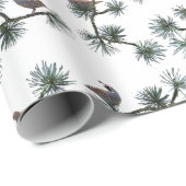 Quail Pine Wrapping Paper Geschenkpapier (Rolleneckpunkt)