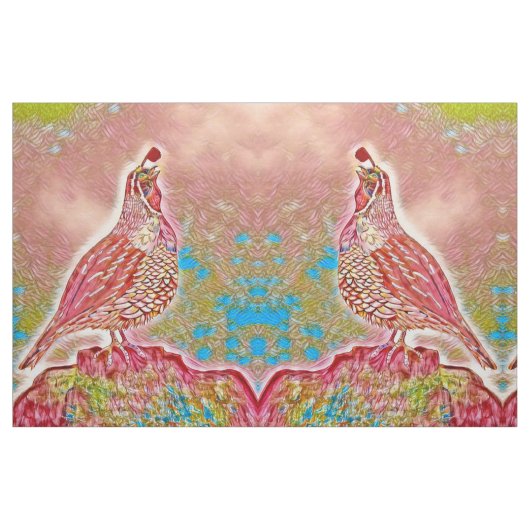 Quail singen stoff (Fat Quarter (45,7 x 55,9 cm))