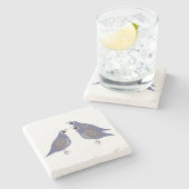 Quail Stone Untersetzer (Seitenansicht)