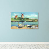 Quaint Cape Cod, View von Windmill und Boats Leinwanddruck (Insitu (Holzboden))