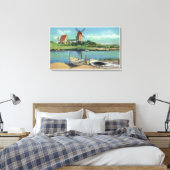 Quaint Cape Cod, View von Windmill und Boats Leinwanddruck (Insitu (Schlafzimmer))