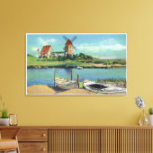 Quaint Cape Cod, View von Windmill und Boats Leinwanddruck (Insitu (Wohnzimmer))