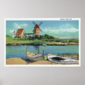 Quaint Cape Cod, View von Windmill und Boats Poster (Vorne)