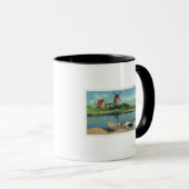 Quaint Cape Cod, View von Windmill und Boats Tasse (VorderseiteRechts)