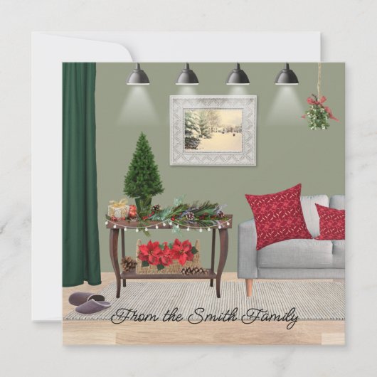 Quaint Christmas Scene Karte (Vorderseite)