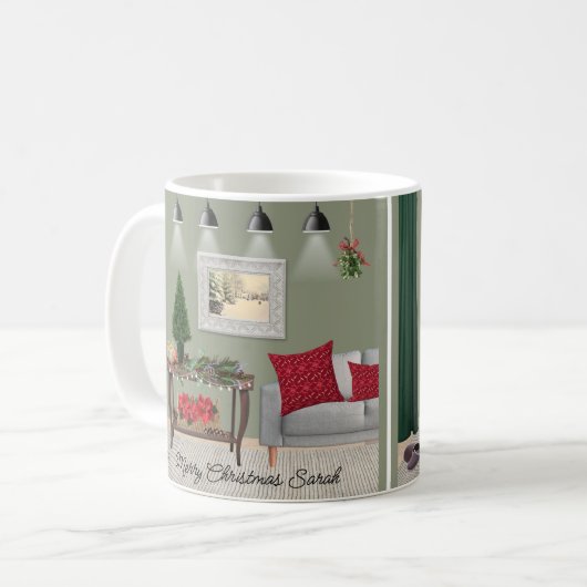 Quaint Christmas Scene Tasse (Vorderseite Links)