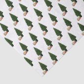 Quaint Christmas Scene White Seidenpapier (Ausschnitt)