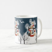 Quaint Country Village im Schnee Kaffeetasse (VorderseiteRechts)
