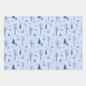 Quaint Country Woodland Szene Set 3 Geschenkpapier Set (Vorderseite 3)