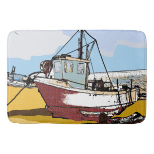 Quaint Fishing Boat Badematte