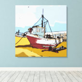 Quaint Fishing Boat Leinwanddruck (Insitu (Holzboden))