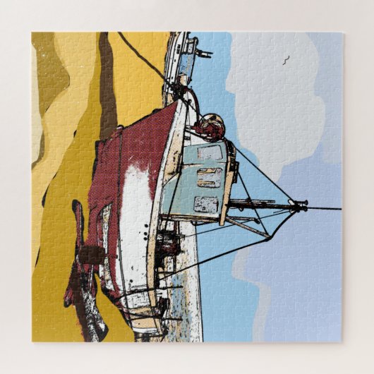 Quaint Fishing Boat Puzzle (Horizontal)