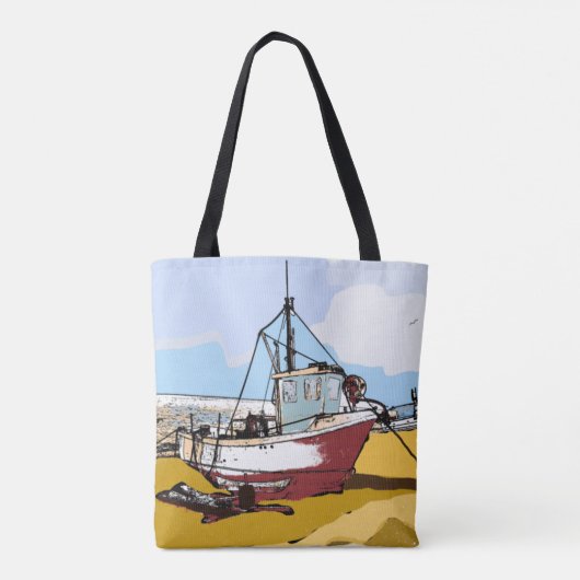 Quaint Fishing Boat Tasche (Rückseite)