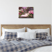 Quaint Floral Get-a-Way mit einem Teich Leinwanddruck (Insitu (Schlafzimmer))
