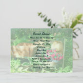 Quaint Flower Garden Bridal Shower  Einladung (Stehend Vorderseite)