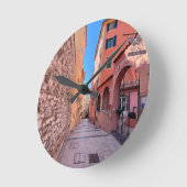 Quaint French alleys Runde Wanduhr (Winkel)