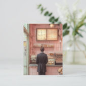 Quaint French Bakery Räume Vintage Ästhetik Postkarte (Stehend Vorderseite)