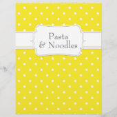 Quaint Gray & Yellow Polka Dot Recipe Division (Vorderseite)