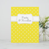 Quaint Gray & Yellow Polka Dot Recipe Division (Stehend Vorderseite)