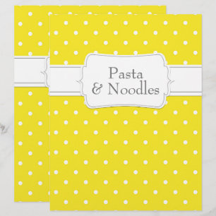 Quaint Gray & Yellow Polka Dot Recipe Division