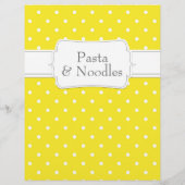 Quaint Gray & Yellow Polka Dot Recipe Division (Rückseite)
