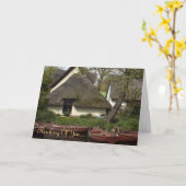 Quaint Hütte - Denken Sie an Sie notelet / card Karte (Gelbe Blume)