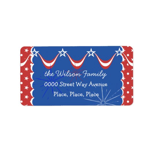 Quaint Independence Day Adressaufkleber (Vorne)