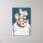 Quaint Little Village auf einem ruhigen Hügel Leinwanddruck (Vorderseite)