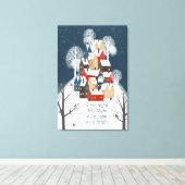 Quaint Little Village auf einem ruhigen Hügel Leinwanddruck (Insitu (Holzboden))