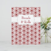 Quaint Maroon Floral Rezept Division (Stehend Vorderseite)